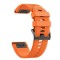 Curea silicon compatibila Garmin Fenix 8, 51mm, Solar, 26mm, Portocaliu