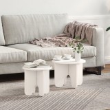 VidaXL Set de măsuțe de cafea 2 pcs Alb 39.5 x 39.5 x 30 cm
