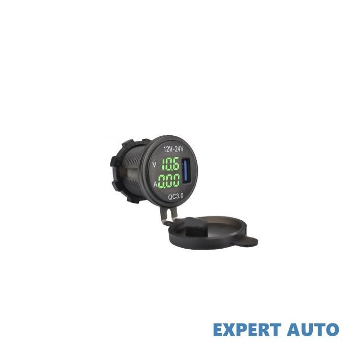 Mufa bord incarcator usb qc3.0 + voltmetru 12-24v cod: ds2031 Alta marca Alt model #7