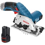 Bosch GKS 12V-26 + 1600A00X79 - Fierastrau circular 85x15 mm + Acumulator Li-Ion 12 V 3 Ah