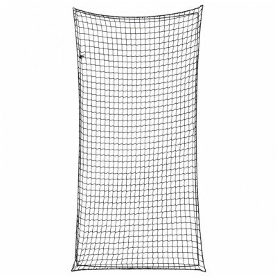 Plasă de remorcă cu funie elastică, negru, 6x3 m, PP foto