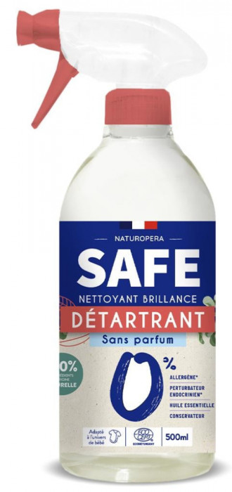 Detartrant(anticalcar) BIO cu pulverizator, fara parfum, fara alergeni Safe