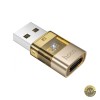 Adaptor Date si Incarcare USB-C - USB-A HOCO UA36C Auriu