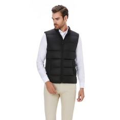 Vesta barbati slim neagra cu puf V031