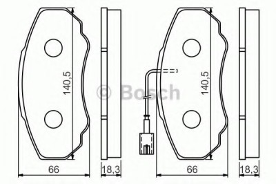 Set placute frana,frana disc PEUGEOT BOXER platou / sasiu (ZCT) (1994 - 2002) BOSCH 0 986 494 048 foto