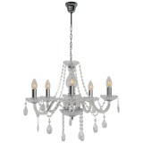 Candelabru lumanare GoodHome Gacruz, transparent, surse 5 x (E14), IP20