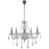 Cumpara ieftin Candelabru lumanare GoodHome Gacruz, transparent, surse 5 x (E14), IP20