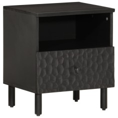 vidaXL Noptieră, negru, 40x33x46 cm, lemn masiv de mango 356825