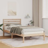 Cadru de pat cu headboard Maro 100 x 200 cm Lemn de brad solid