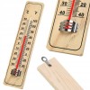 Termometru din lemn pentru interior si exterior,-40 + 50 grade, Dactylion
