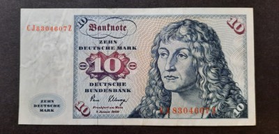 Bancnota 10 DM &amp;quot;Lucas Cranach&amp;quot; 1963, RFG - A 4029 foto