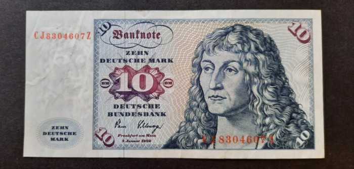 Bancnota 10 DM &quot;Lucas Cranach&quot; 1963, RFG - A 4029