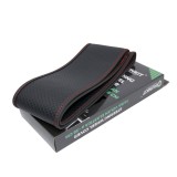 Husa volan elastica negru cusatura rosie Runkit - 38 cm