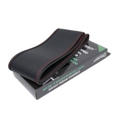 Husa volan elastica negru cusatura rosie Runkit - 38 cm