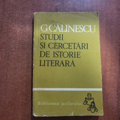 Studii si cercetari de istorie literara de G.Calinescu