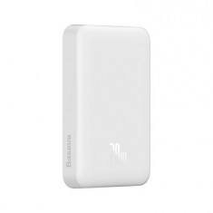 Baseus Magnetic Mini Power Bank MagSafe 15W / PD QC 20W 10000mAh alb (Ediție de peste mări) + Cablu USB-C seria Xiaobai - USB-C 60W 3A 0.5m alb