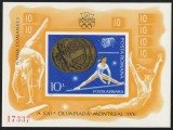 Romania 1976 - Sport , J.O. de vara , Montreal , Medalii Olimpice , colita nedantelata , MNH , seria 17337