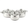 Set 6 Oale Inox Perfect Home Diamond, Capac Sticla, Inductie, 2l, 3.8l, 6.5l