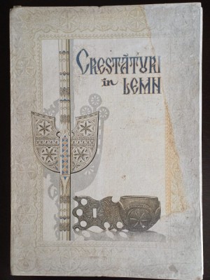MSPN55 Crestături &amp;icirc;n lemn, album selectiv conțin&amp;acirc;nd 39 planșe cu 237 obiecte după originale țărănești reeditare după Album de crestături &amp;icirc;n lemn, 1976 foto