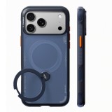 Husa MagSafe pentru Apple iPhone 18 Pro Max / 17 Pro Max, Torras, Ostand Q3 Air, Albastra Inchis