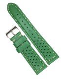 Cumpara ieftin Curea Ceas Stil Racing din Piele Naturală Verde &ndash; Perforată Rally, Cataramă