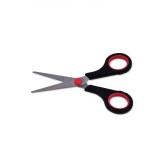 Foarfece Birou, Model Universal, Oțel Inoxidabil, V&acirc;rf Ascuțit, M&acirc;ner Moale, 15cm, Negru-Roșu