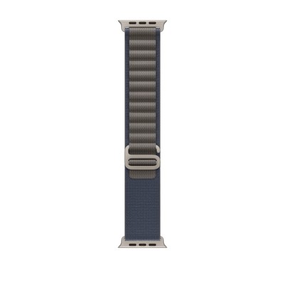 Curea THD Alpine Loop, compatibila Apple Watch Ultra2 49 mm, Apple Watch 45 mm seria 9, Apple Watch SE 44 mm, marime universala, culoarea Albastru/Gri foto