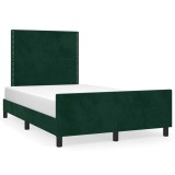 Cumpara ieftin Cadru de pat fara saltea, verde inchis, 120x200 cm, catifea