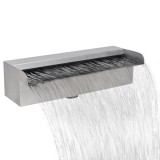Fantana de piscina dreptunghiulara cu cascada 30 cm otel inoxidabil