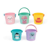 Janod Bath Toy Activities Buckets găleată pentru apă 10 m+ 5 buc