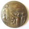 Rara! Medalie mare Austro-Ungaria: Viribus Unitis,60 ani de domnie Franz Josef 1848-1908,diametrul=85 mm,greutate=198 grame!
