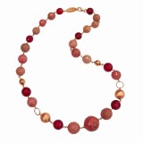 Cumpara ieftin Colier Vision din rodonit și agat rubiniu