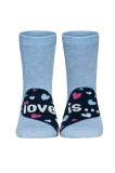 Șosete copii haioase Love is din bumbac, Funny Legs 279, Roz Deschis, 33-35 (22)