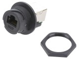 Adaptor PIN 8 Cat 5e Plastic 8p8c IP67 Drept