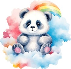 Sticker decorativ, Ursulet, Albastru, 61 cm, 8409ST-2 foto