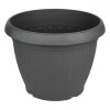 Ghiveci Flori, Plastic, Antracit, Diametru 30 cm