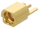 Conector MMCX mamă, soclu de margine, orizontal, SMT, aurit