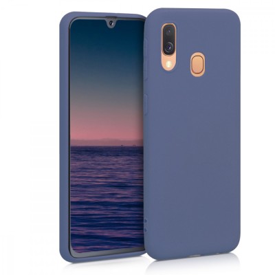 Husa pentru Samsung Galaxy A40, Silicon, Albastru, 48547.168 foto