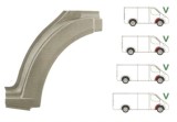 Segment reparatie aripa interior, fata Ford Transit, 05.2006, parte montare Segment reparatie aripa fata, partea din spatele rotii cu segment prag,