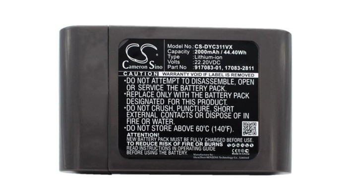 Cameron Sino 2000mAh Dyson DC31,DC34,DC35,DC44,DC31 Animal,DC35 Exclusive,DC44 Animal,DC44 Animal Fuchsia,DC44 Animal Total Clean,DC44 Exclusive Bater