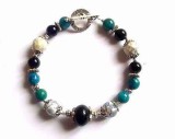 Bratara onix, howlite, crisocolla si agate, bratara femei 32216