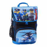 Ghiozdan Scoala Maxi + Sac Sport, Lego Core Line - Design City Police Chopper