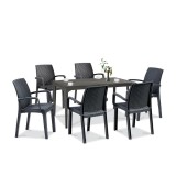Cumpara ieftin Set mobilier de grădină Prato 6+1, grafit