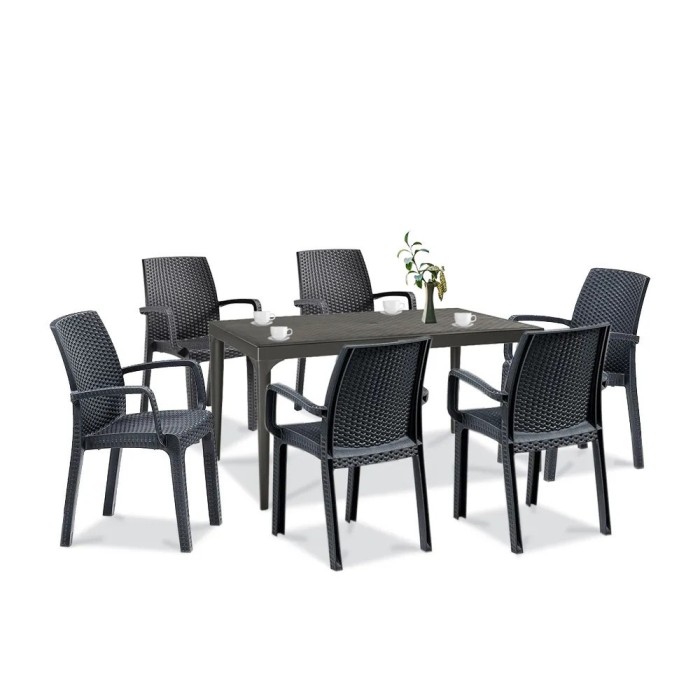 Set mobilier de grădină Prato 6+1, grafit