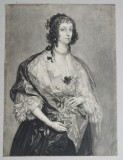 Jan ver Bruggen dupa A Van Dyck &quot;Mme La Duchesse de Richemont&quot; mezzotinta 1682, Istorice, Cerneala, Altul
