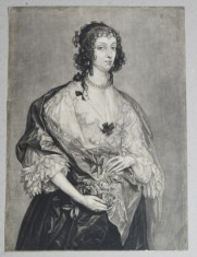 Jan ver Bruggen dupa A Van Dyck &quot;Mme La Duchesse de Richemont&quot; mezzotinta 1682