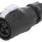 Mufă Conector Circular 3 Pinuri Aurită 10A Lipire Mamă