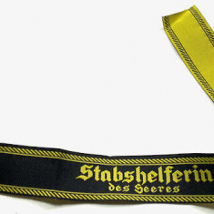 WW2 Banderola Germana WH Stabshelferin Bevo yellow