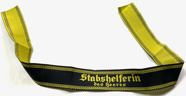 WW2 Banderola Germana WH Stabshelferin Bevo yellow