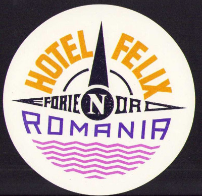 HST A137 Etichetă Hotel Felix Eforie Nord Rom&amp;acirc;nia comunistă foto
